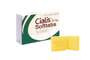 Verpackung von Tabletten des Potenzmittels Cialis Soft Tabs